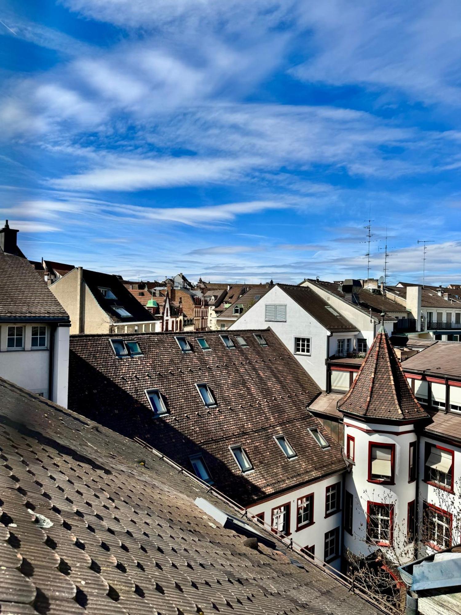 City Center Rooftop Balcony-Studio At Town Hall Basel Exterior foto